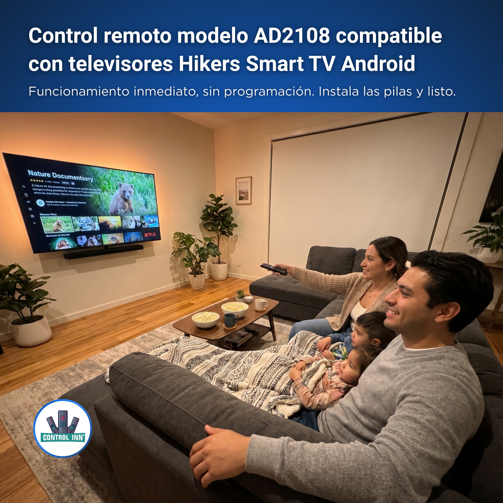 Control Para Hikers Smart Tv 40 Android AD2108