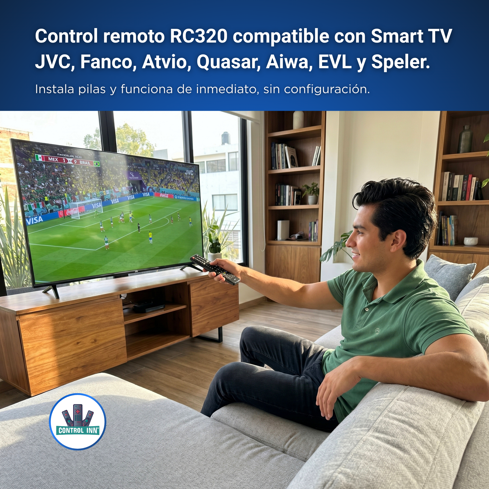 Control Compatible Con JVC Quasar 43D1800 RC320