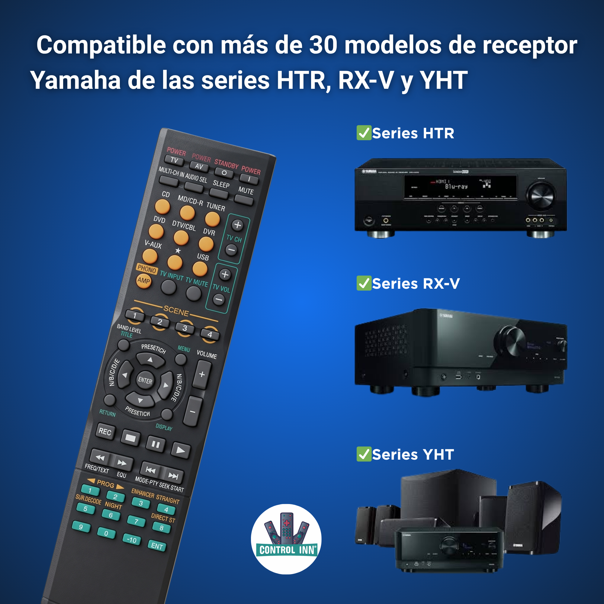 Control Compatible Con Yamaha HTR-6040 RAV315