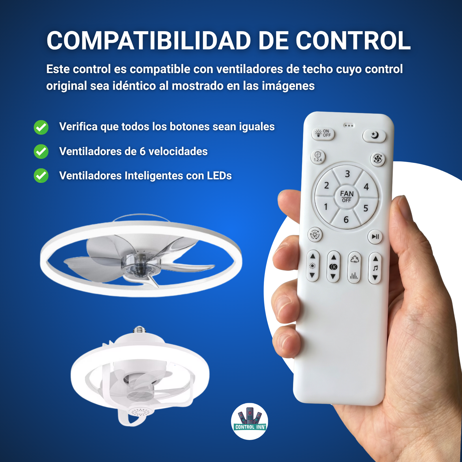 Control Para Lampara Ventilador Smart Led MOD 02