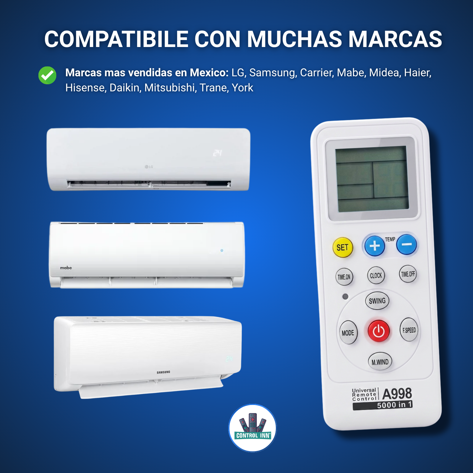 Control Directo Para Cualquier Aire Ac Reetech Sin Programar