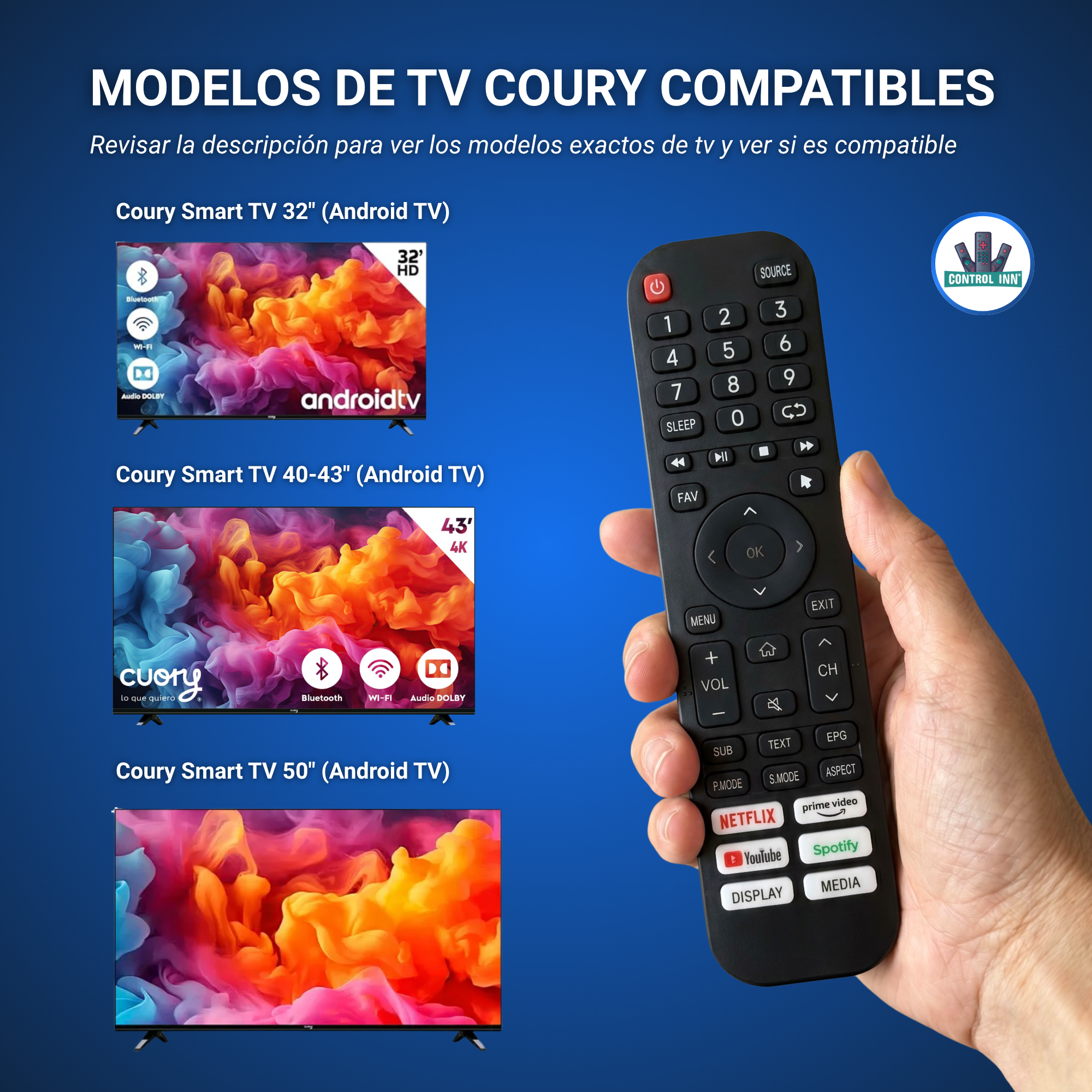 Control Para Cuory CUOHDTV32 Smart Tv Android