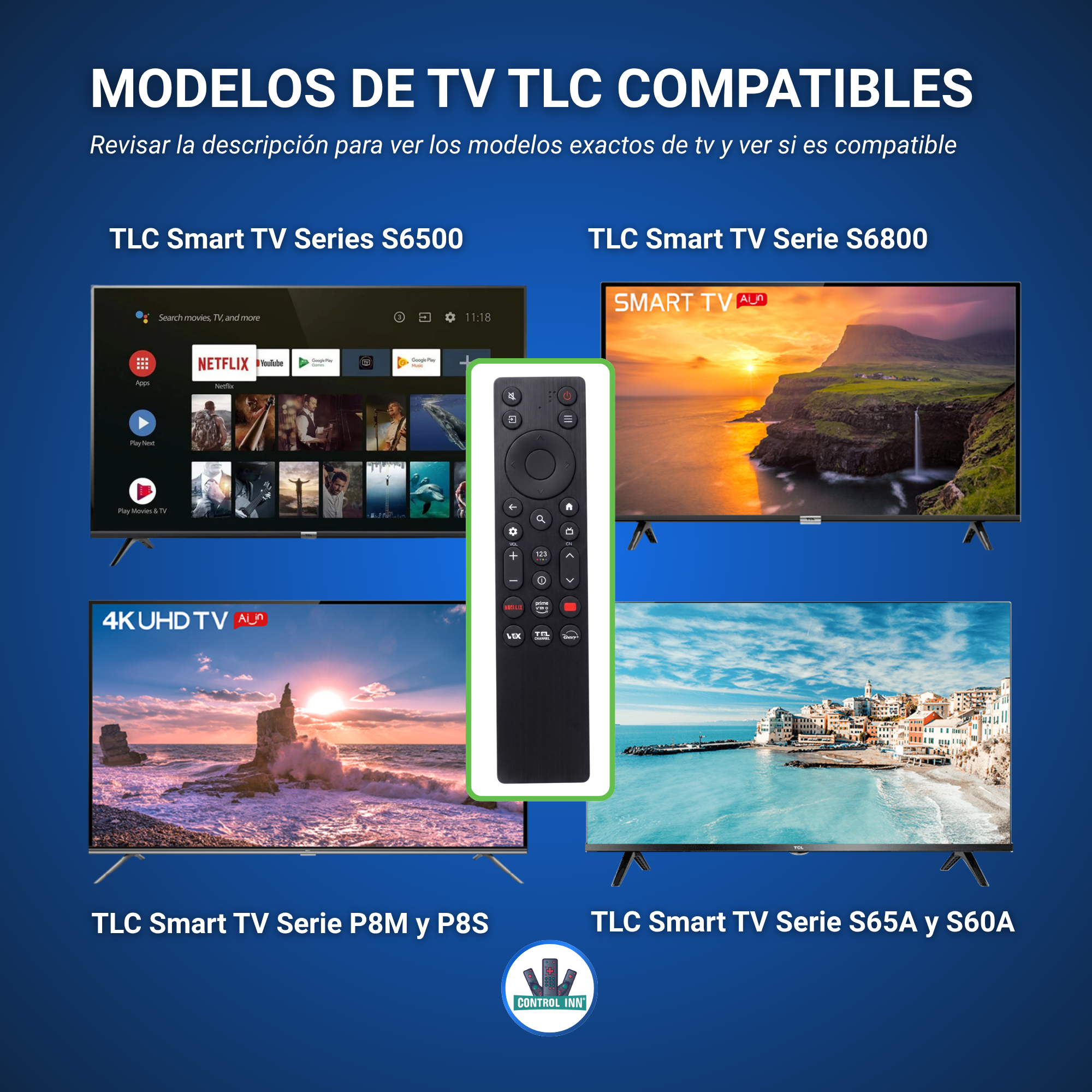 Control Para TCL 65P8 65P8M 65P8S RC713A