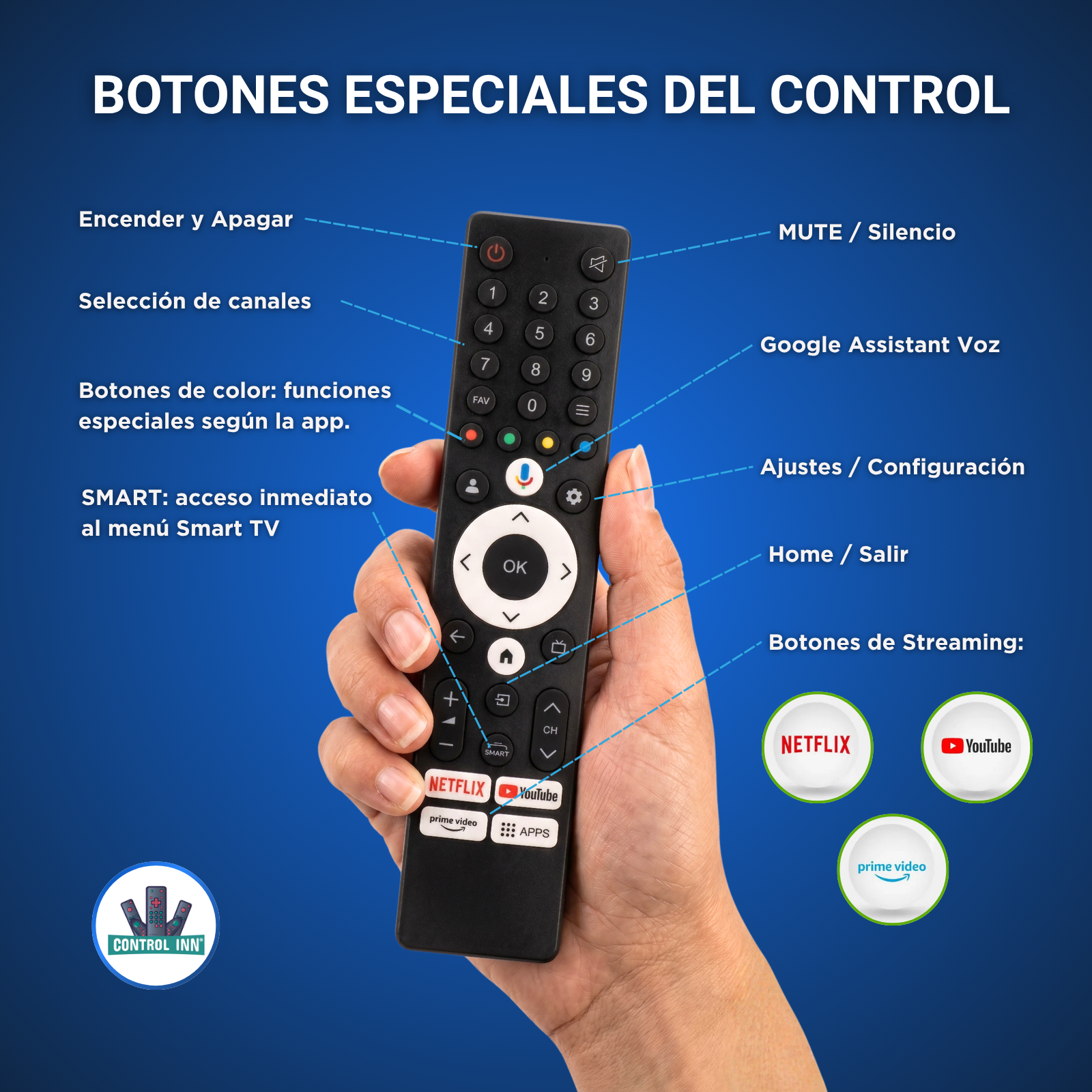 Control Compatible Con Kalley K ATV43FHDE Voz