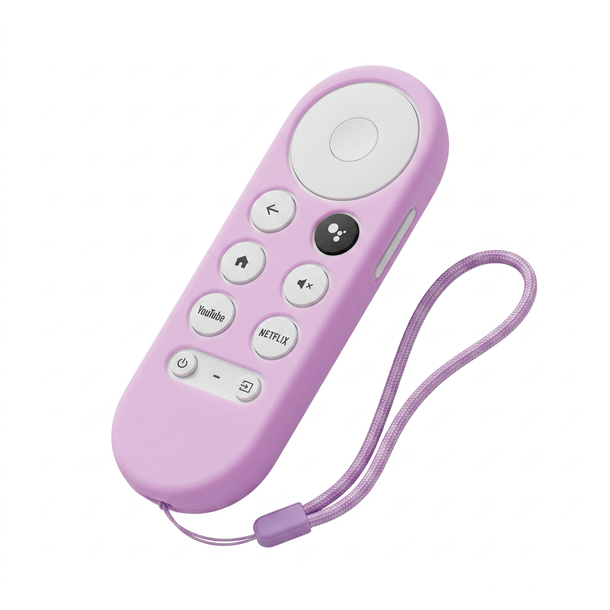 Funda Para Control Chromecast Google Tv Con Correa Lila
