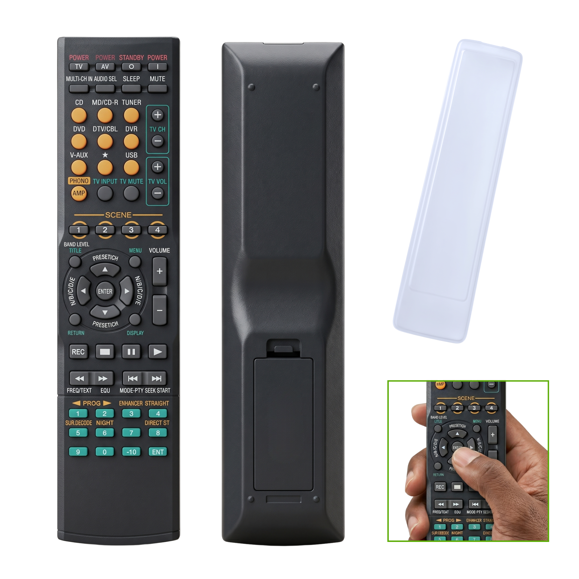 Control Compatible Con Yamaha HTR-6050 RAV315 Mas Funda