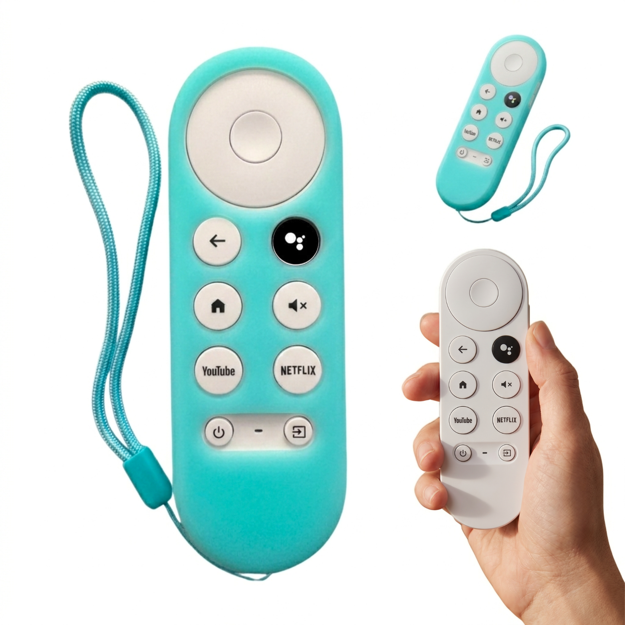 Funda Silicona Para Control Google Tv HD 4K Turquesa