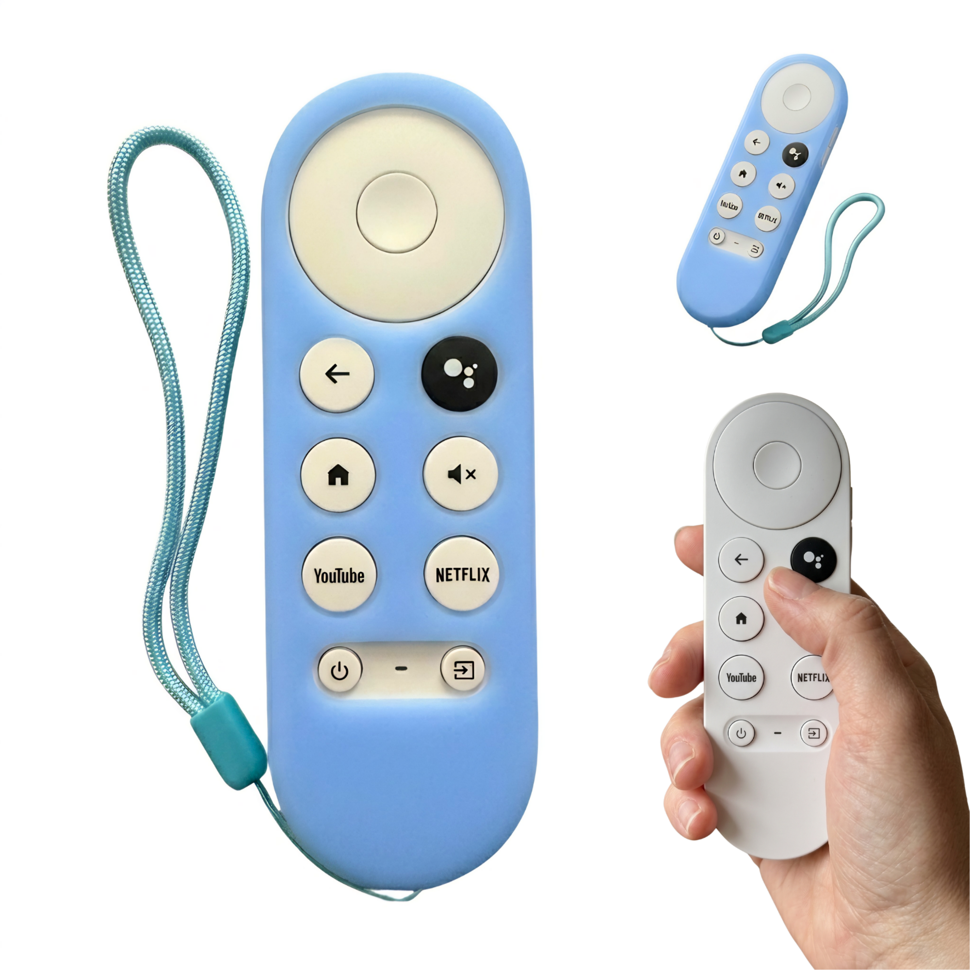 Funda Compatible Con Control Chromecast Google Tv Azul