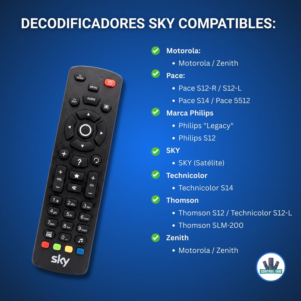 Control Remoto RC02M Compatible con Sky SD Pace S14 5512